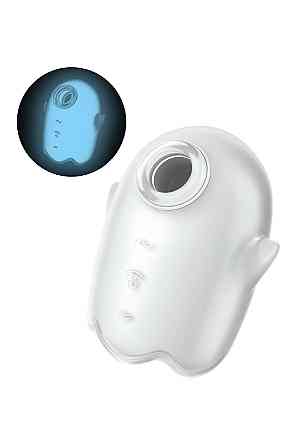 Вакуумный вибратор Satisfyer Glowing Ghost светится в темноте, белый, 8.4 см Sex Aura Киев