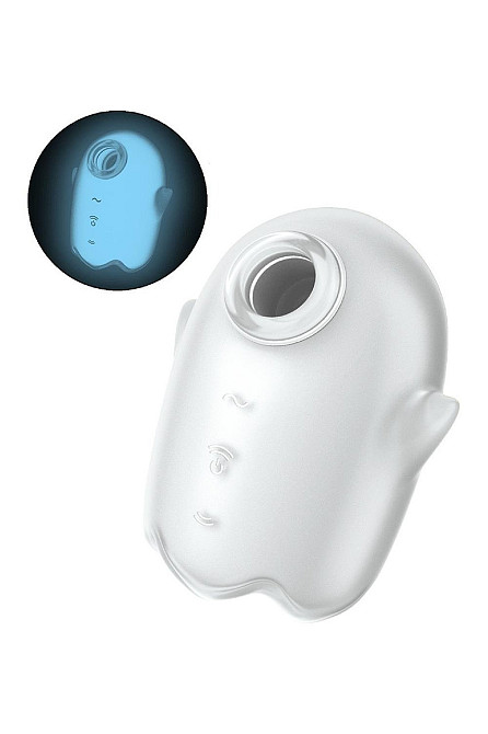 Вакуумный вибратор Satisfyer Glowing Ghost светится в темноте, белый, 8.4 см Sex Aura Киев - изображение 1