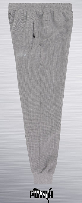 Мужские зауженные штаны Puma Sweat Pants, ткань капа клетка 50 Киев - изображение 1