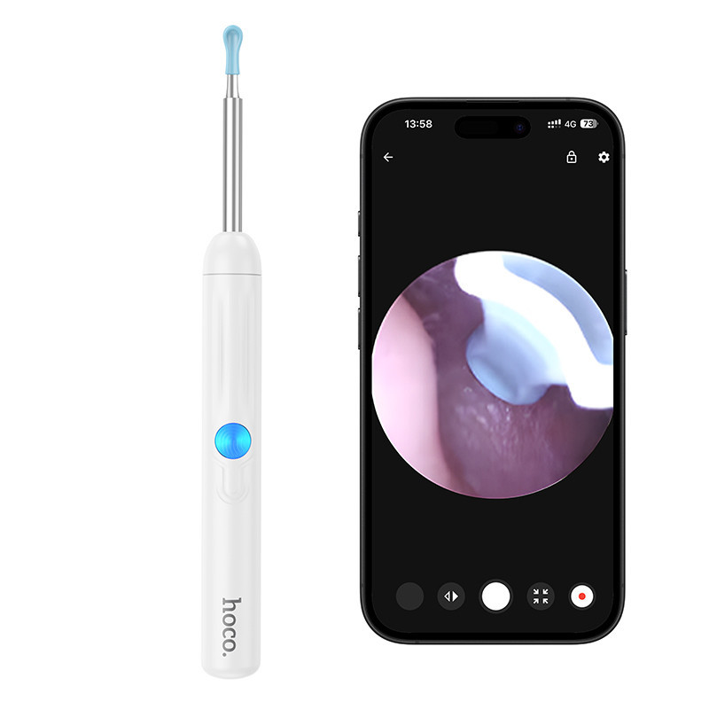 Інструмент для чищення вух з камерою HOCO HP65 Ears cleaning tool with camera White Одесса - изображение 7
