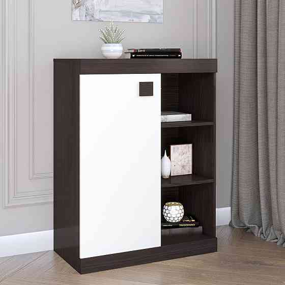 Тумба офисная открытая Эверест Соната 70х38х93 венге темный + белый (DTM-2072) Львов