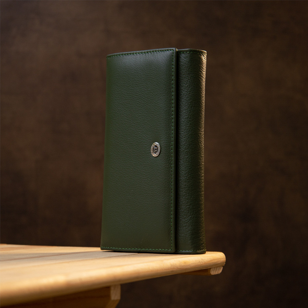 Оригинальный женский кошелек Зеленый (ST Leather) Киев - изображение 1