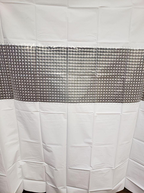 Шторка для душа и ванной с кольцами 180x180 см Bathlux водоотталкивающая,Белая Каменец-Подольский - изображение 7