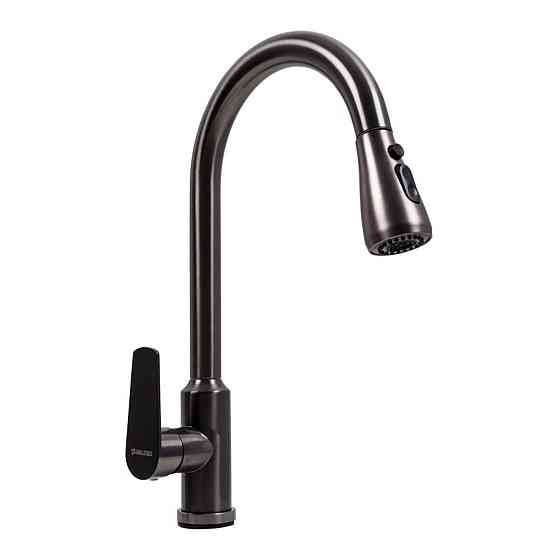 VALESO Кухонний змішувач TH38 Valeso PVD чорний з висувною лійкою Киев