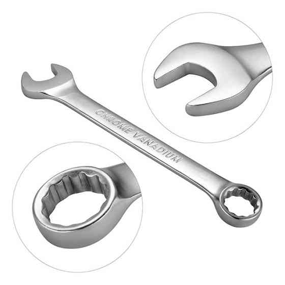 Набір механічних ключів INTERTOOL 12 шт., 6-22 мм, Cr-V — для професійного та побутового використання Львів