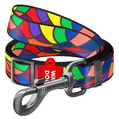 Повідок для собак WAUDOG Nylon "Вітраж" регульований L Ш 25 мм Д 152-183 см (5329) Вінниця