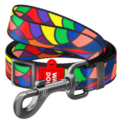 Поводок для собак WAUDOG Nylon "Витраж" регулируемый L Ш 25 мм Д 152-183 см (5329) Винница - изображение 1