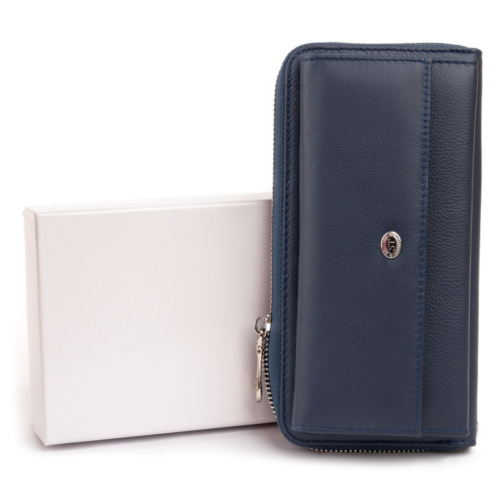 Гаманець універсальний жіночий ST Leather 19296 Темно-синій Київ - фото 6