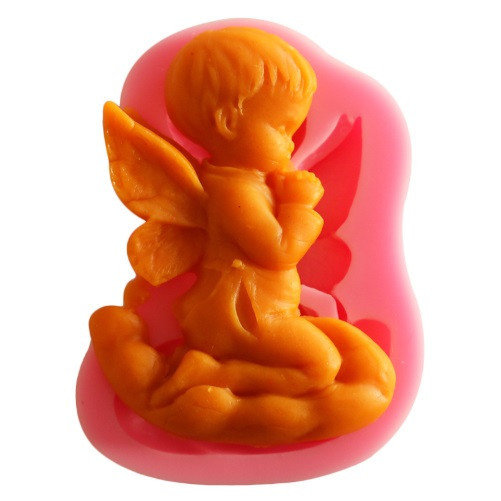 Молд силіконовий Ангел 77 на 58 мм рожевий Київ - фото 15