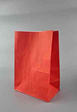 Пакет с дном бумажный 28*19*11,5  КРАСНЫЙ (25 шт) Харьков