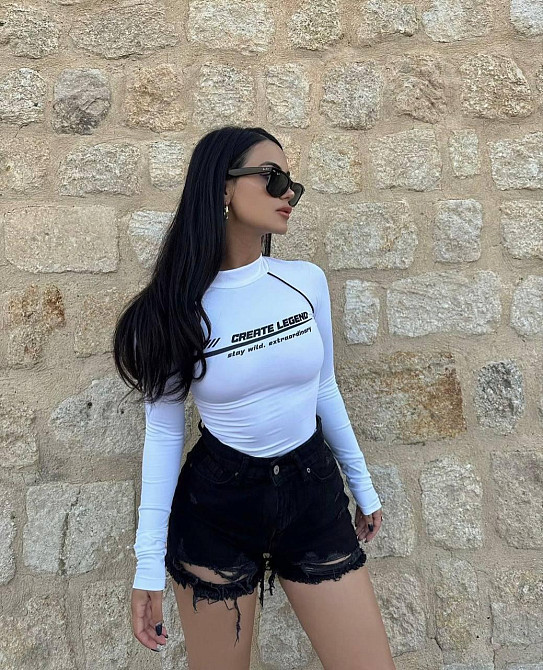 Женский базовый боди со стойкой под горло микродайвинг Белый, 42/44 Одесса - изображение 1