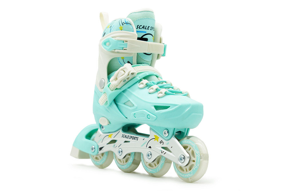 Детские ролики с мягкими полиуретановыми колесами Scale Sports LF605. Мятный цвет. Размер 29-33 Одесса - изображение 8