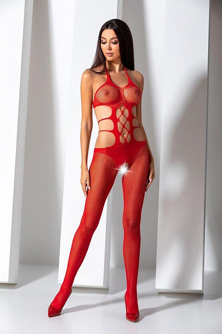 Еротичний бодістокінг Passion BS084 red Sex Aura Київ - фото 3