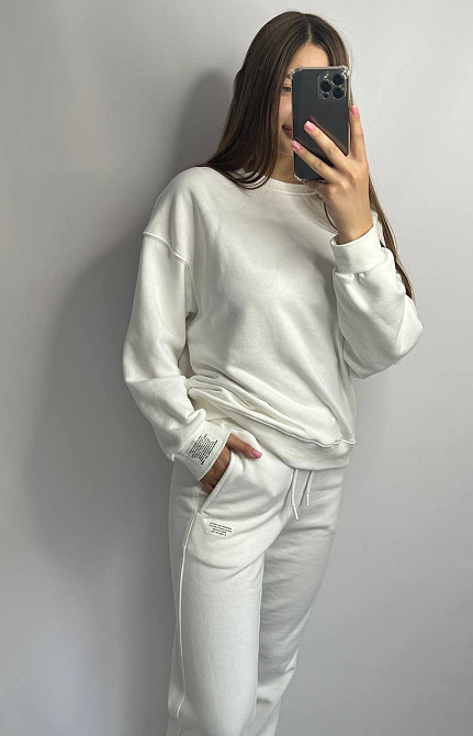 Костюм спортивний жіночий трикотажний Молочний XL/XXL Харків - фото 1