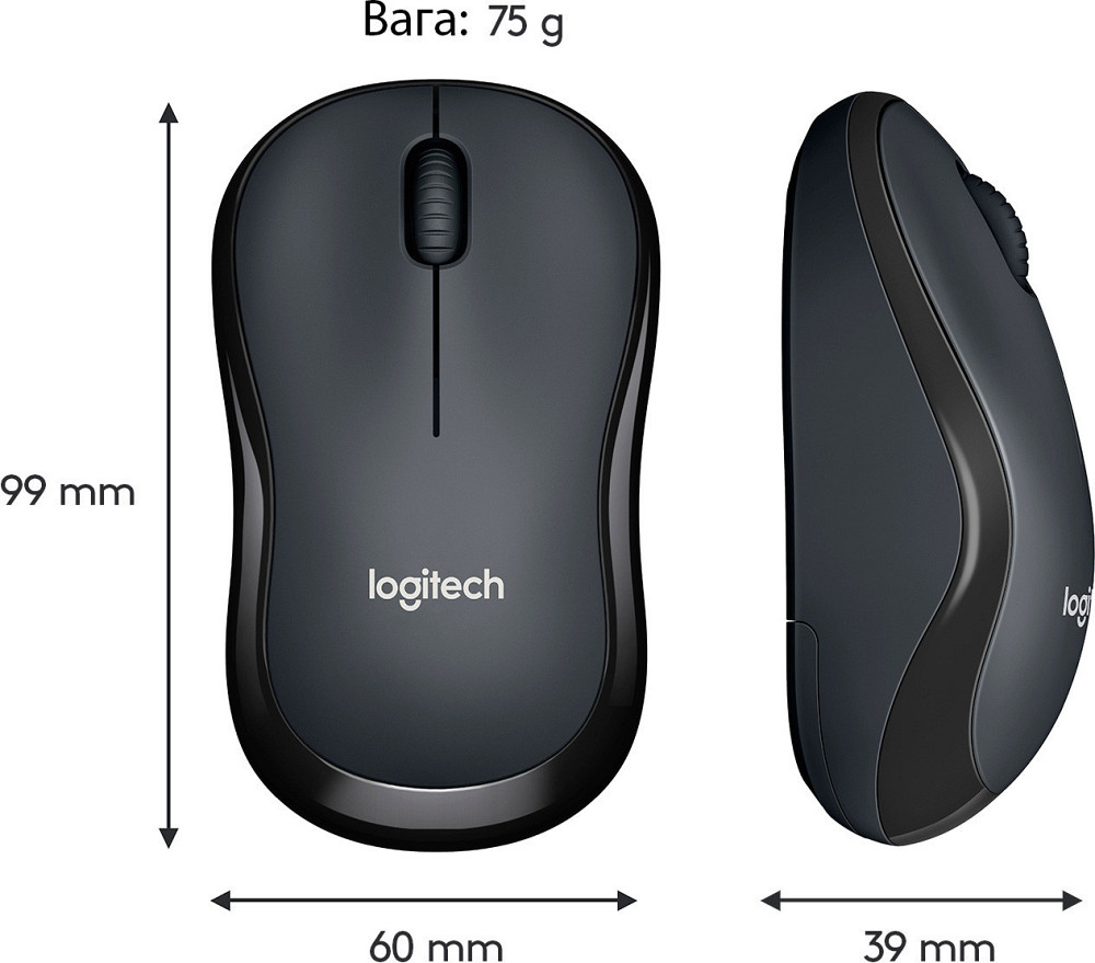 Миша бездротова Logitech M220 Silent Charcoal (910-004878) чорно-сірий Харків - фото 7