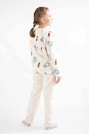 Пижама детская, тёплая для девочки, велсофт, топ Крохатушка одяг Киев