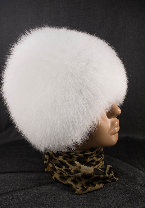 Шапка хутряна жіноча сніп Анастасія Білий Харків - фото 3