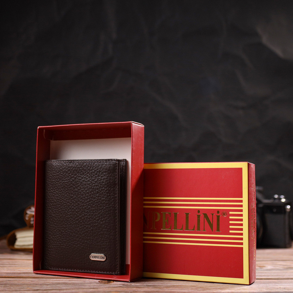 Компактний гаманець для чоловіків із натуральної шкіри флотар (CANPELLINI) Київ - фото 4