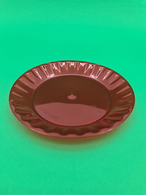 Десертна склоподібна тарілка розмір 16см Червона (10 шт) Харків - фото 2