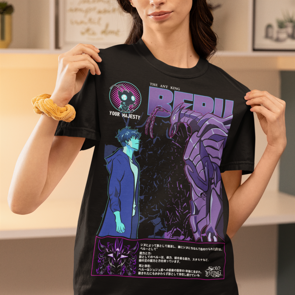 Футболка аниме Соло Левелинг Сунг Вс оверсайз (S/M/L) Черний AnimeJ0613 Днепр - изображение 2