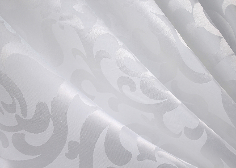 Комплект коротких штор VR-Textil Жаккард Вензель № 418ш Белый 130х170 см 2 шт (35-0238) Киев - изображение 5