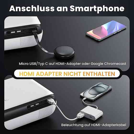 Проектор Hopvision H1 Full HD (4262456720031) ( білий з чорним ) Харьков