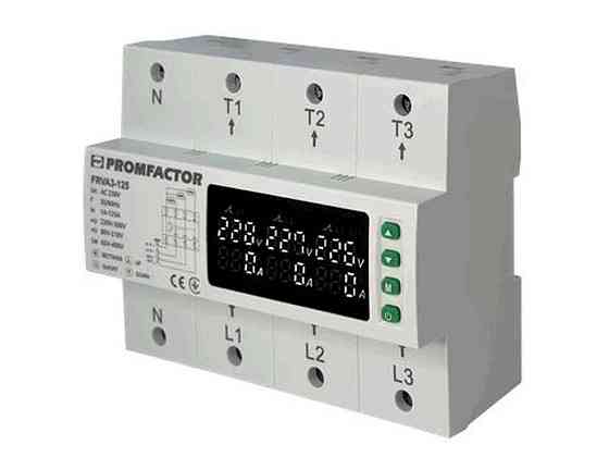Реле напруги та струму Трифазне FRVA3-125A ТМ PF Київ