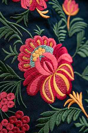 Вышиванка женская с длинным рукавом  льняная, черная  топ Киев