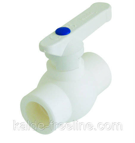 Кран кульовий поліпропіленовий Kalde ∅25 білого кольору Харків - фото 1
