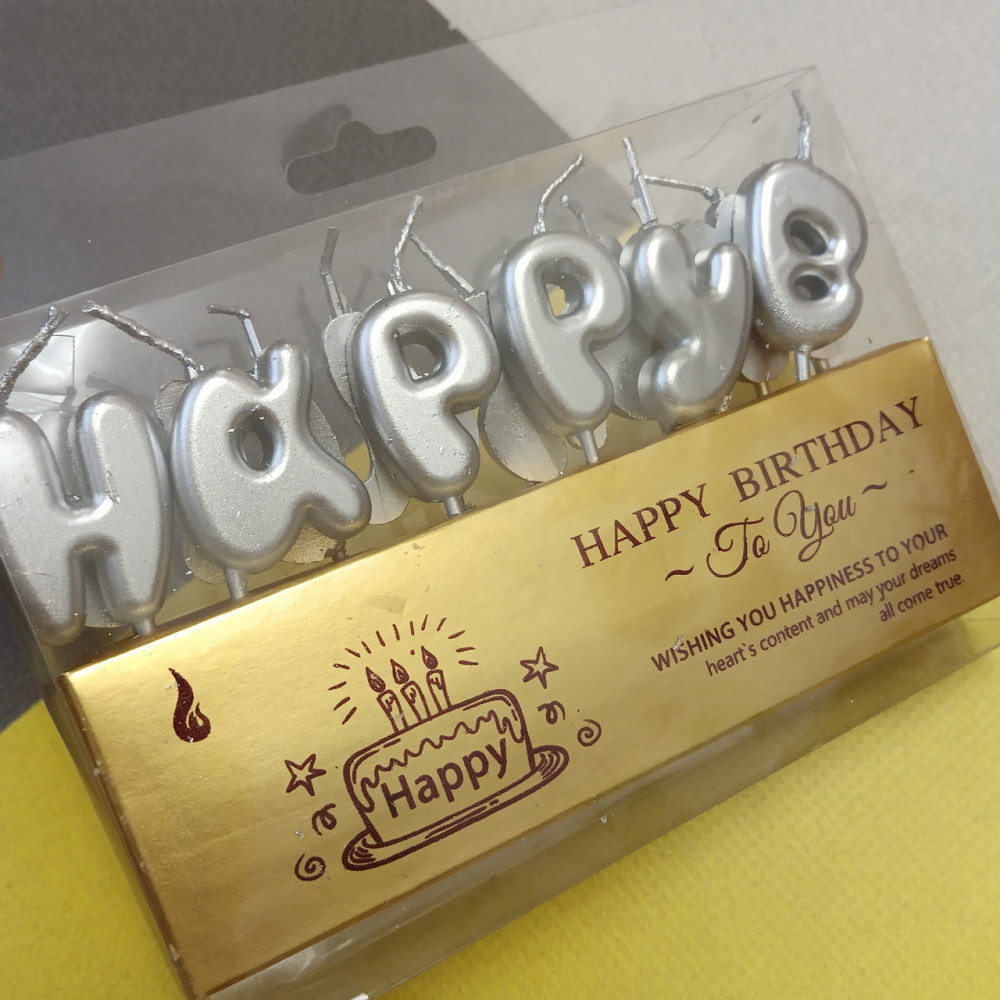 Свеча для торта буквы happy birthday Киев - изображение 1