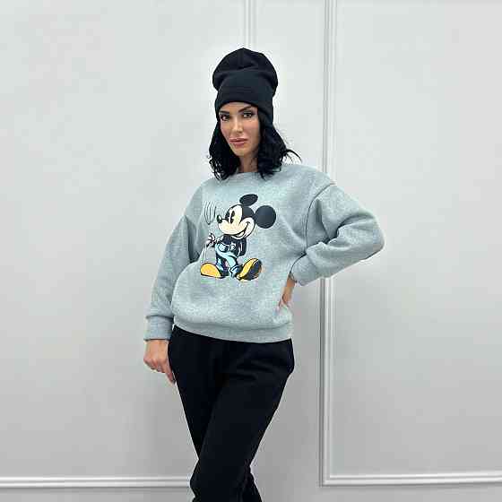 Двокольоровий спортивний костюм з шапкою "Minnie" оптом | Норма | Розпродаж моделі Чорний, 42-44 Київ