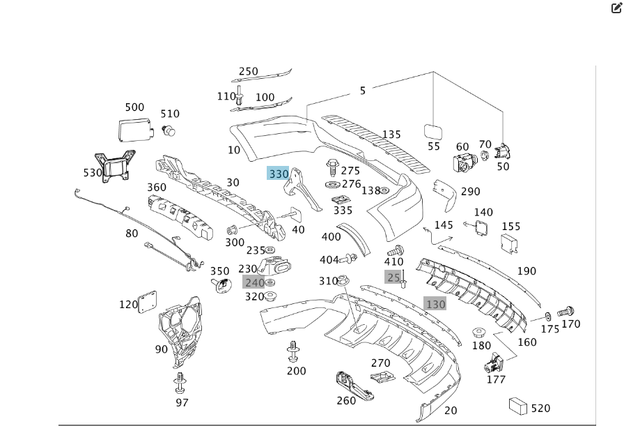 Mercedes-Benz  A1648805114 Кронштейн заднього бампера нижній середній ML W164 ML/GLE W166 GLE Coupe C292 GL/GLS X166 Одеса - фото 6