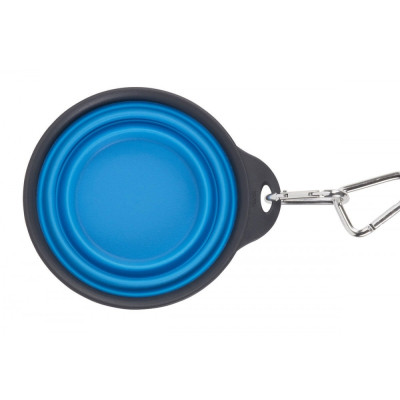 Посуда для собак Dexas Дорожная складная миска Тревел Кап с карабином большая 480 мл (голубая) (0084297309176) Винница - изображение 3