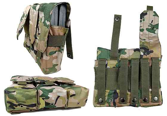 Підсумок під 6 магазінів АК/РПК потрійний мультикам (MOLLE, підсумок на розгрузку, жилет, РПС) Коломия