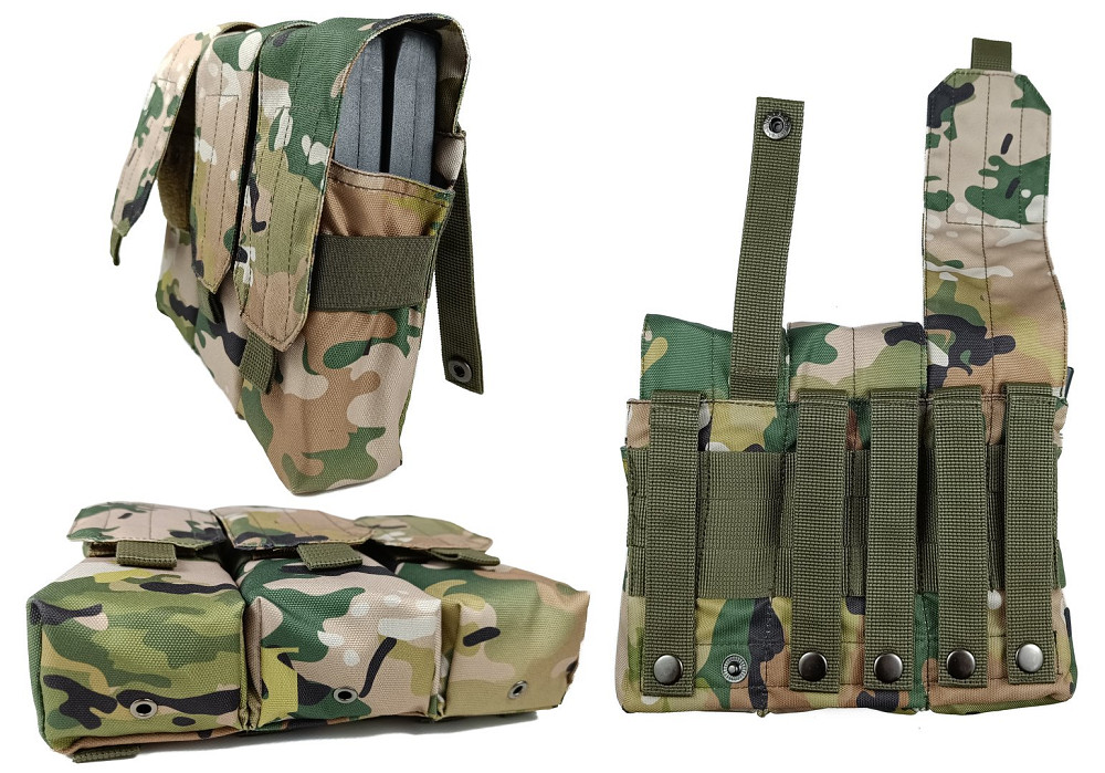 Підсумок під 6 магазінів АК/РПК потрійний мультикам (MOLLE, підсумок на розгрузку, жилет, РПС) Коломия - фото 1