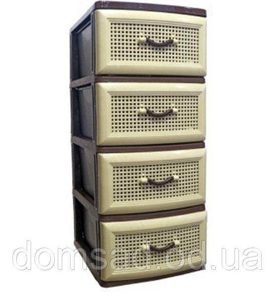 Пластиковый комод Фаворит. 4 ящика. 92х40х50. 4 отделения. Одесса - изображение 1