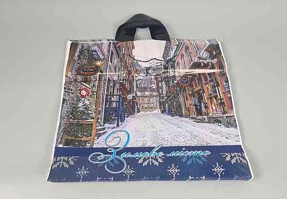 Пакет із петльовою ручкою (38*34) Н.Год "Ранпако (25 шт.) Харків