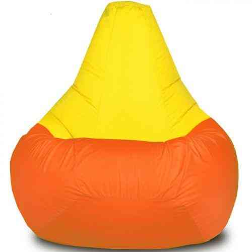 Кресло-мешок Груша Хатка средняя Оранжевая с Желтым (подростковая) Киев