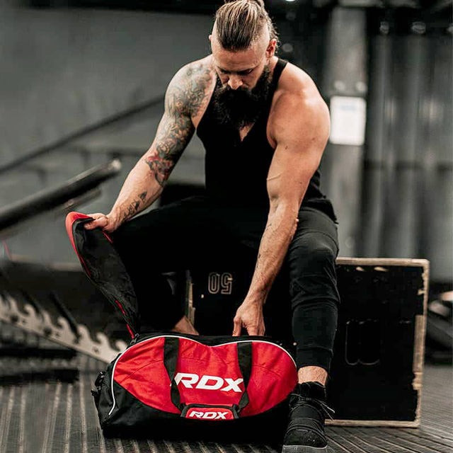 Спортивна сумка RDX R1 Duffel Bag with Backpack Straps Black/Red Каменское - изображение 10