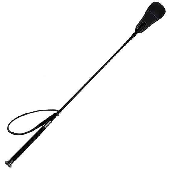 Стек із натуральної шкіри Spanker чорний Sex Aura Київ