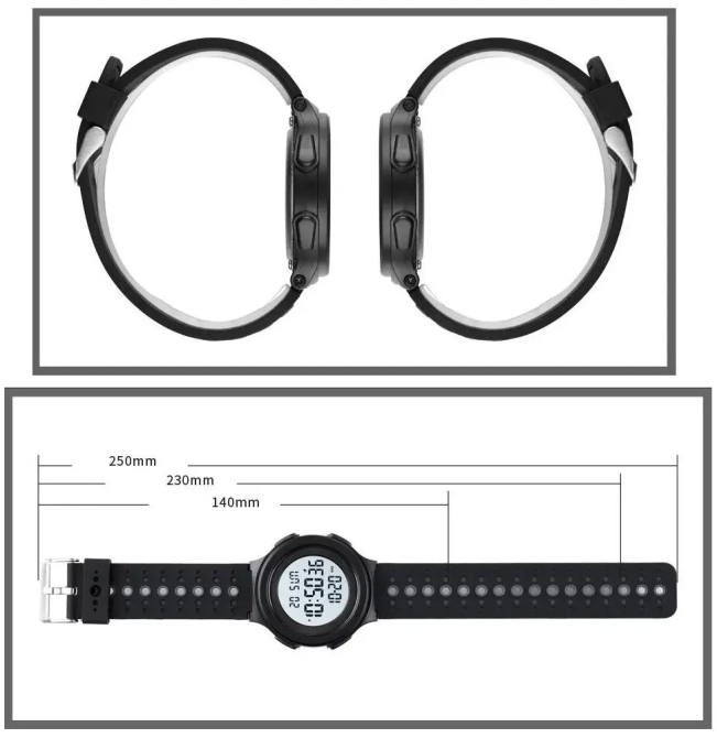 Чоловічий наручний годинник Skmei 1733 (Чорний з білим) Київ - фото 8