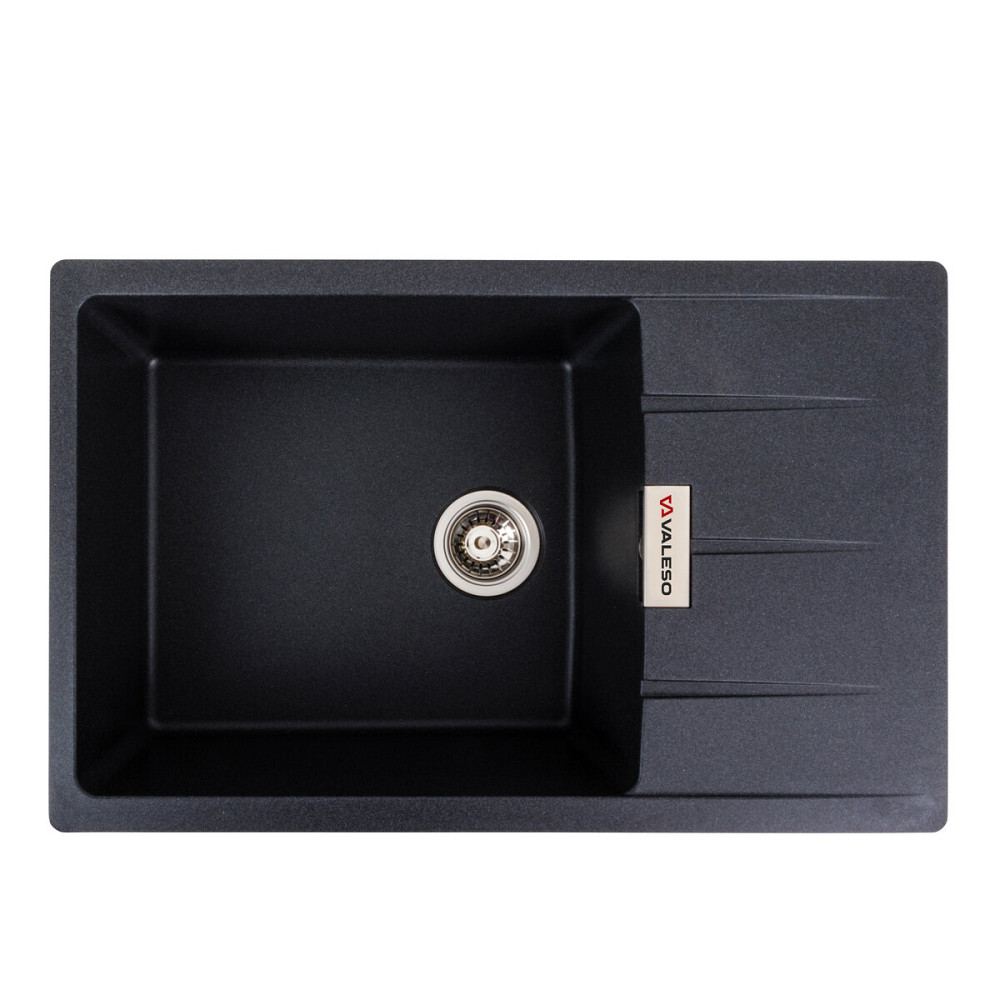 Гранітна мийка для кухні VALESO 7850 ROMA матовий Карбон Коломыя - изображение 1