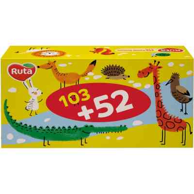 Серветки косметичні Ruta Kids 2 шари 155 аркушів (4820023748422) Вінниця