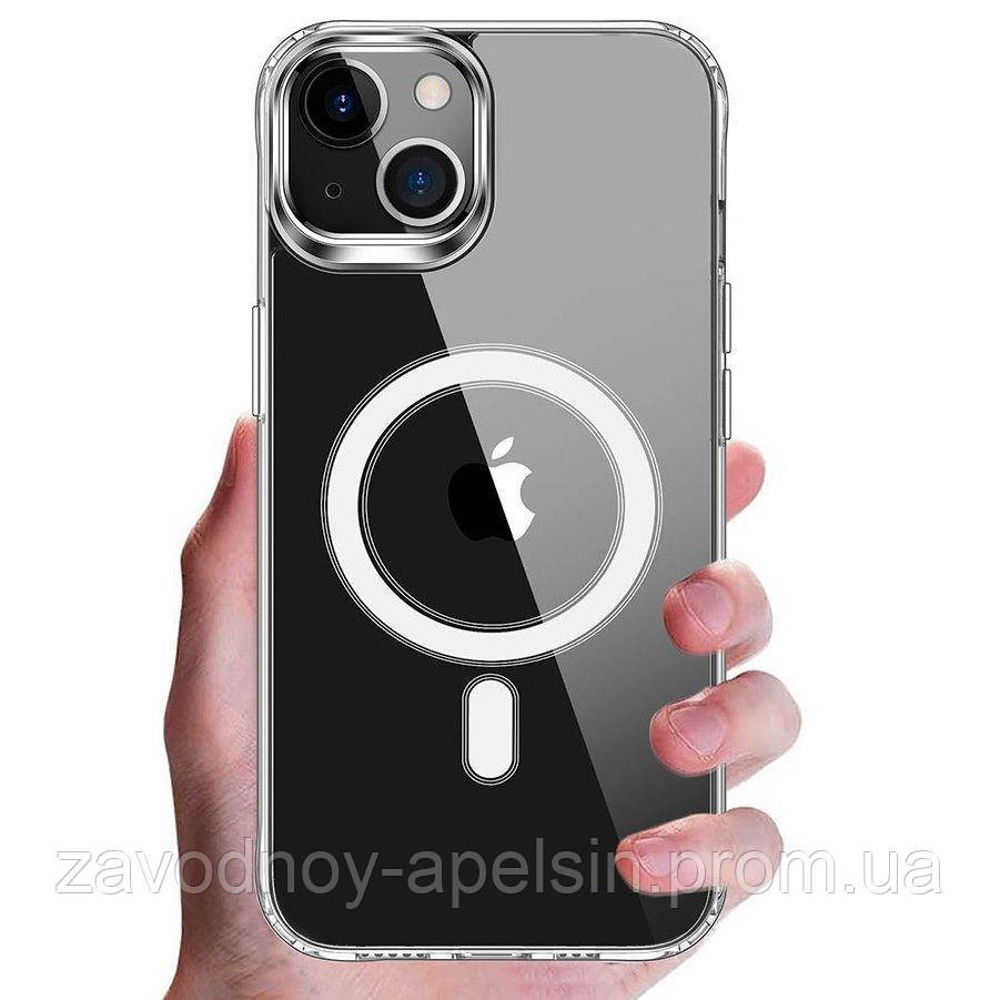 Iphone 14 Plus Прозрачный чехол Space MagSafe (TPU+PC) Одесса - изображение 1