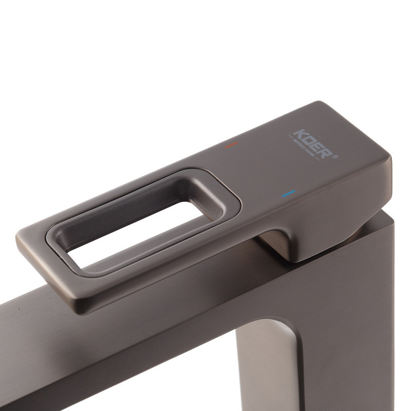 Смеситель для умывальника KOER KB-10009-07 графитовый (KR5976) Харьков - изображение 5