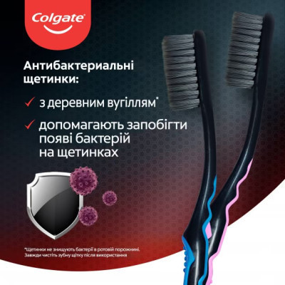 Зубная щетка Colgate Шелковые нити с древесным углем Розовая (2170000000039) Винница - изображение 6