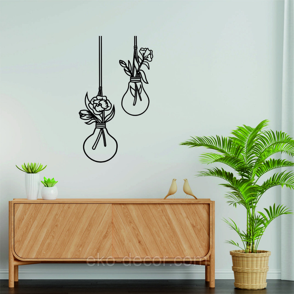 Декоративне настінне Панно «Лампочки», Декор на стіну 90*52 см, Чорний Київ - фото 10