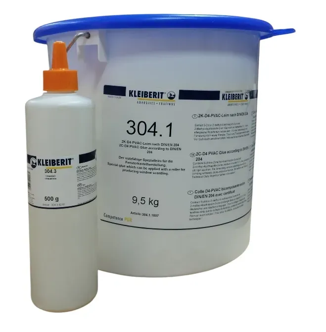 Клей Пва столярный D4 двухкомпонентный Kleiberit 304.1+304.3, 10 кг Львов - изображение 1