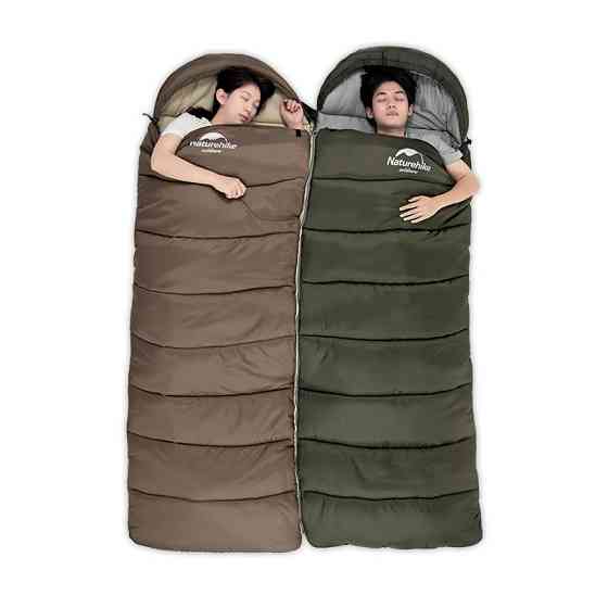 Спальник з капюшоном Naturehike U250 NH20MSD07, (6°C), лівий, коричневий Київ