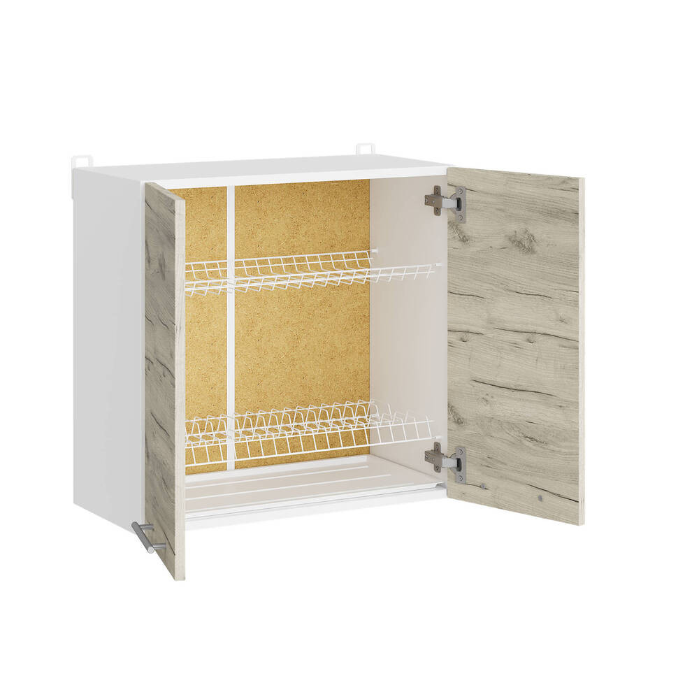 Кухонний модуль з сушаркою для посуду Еверест Еко 600 дуб крафт білий/білий 60х30х58 см (DTM-071001) Львів - фото 2